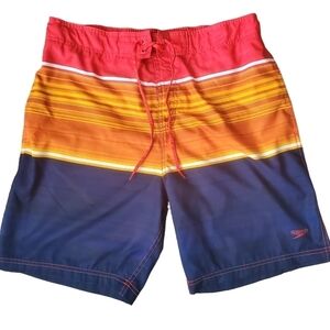 Speedo Mens Colorblock Swim Trunks Sz XL